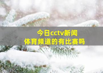 今日cctv新闻 体育频道的有比赛吗